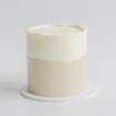Picture of Buttercream Cake | Rough Edges Two Tone White & Beige 